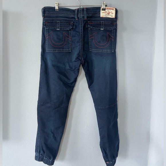 True Religion Jogger Style Jeans with Flap Pockets Size 36 - Picture 3 of 8